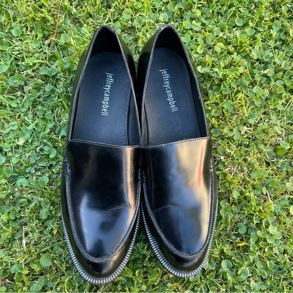 Jeffrey Campbell Alistair Black Loafer Size 8.5 Preowned academia preppy - Picture 4 of 8